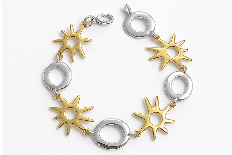 Pulsera plata y oro